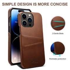 Suteni Calf Texture Card Slots Phone Case, For iPhone 14 Pro, For iPhone 14 Pro Max