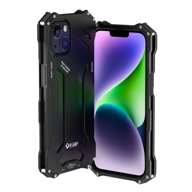 R-JUST RJ17 Stoßfeste Panzermetall-Telefonhülle, Für iPhone 14, Für iPhone 14 Plus, Für iPhone 14 Pro, Für iPhone 14 Pro Max