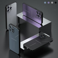 R-JUST RJ52 3-Line Style Metall TPU Stoßfeste Telefonhülle, Für iPhone 14, Für iPhone 14 Plus, Für iPhone 14 Pro, Für iPhone 14 Pro Max