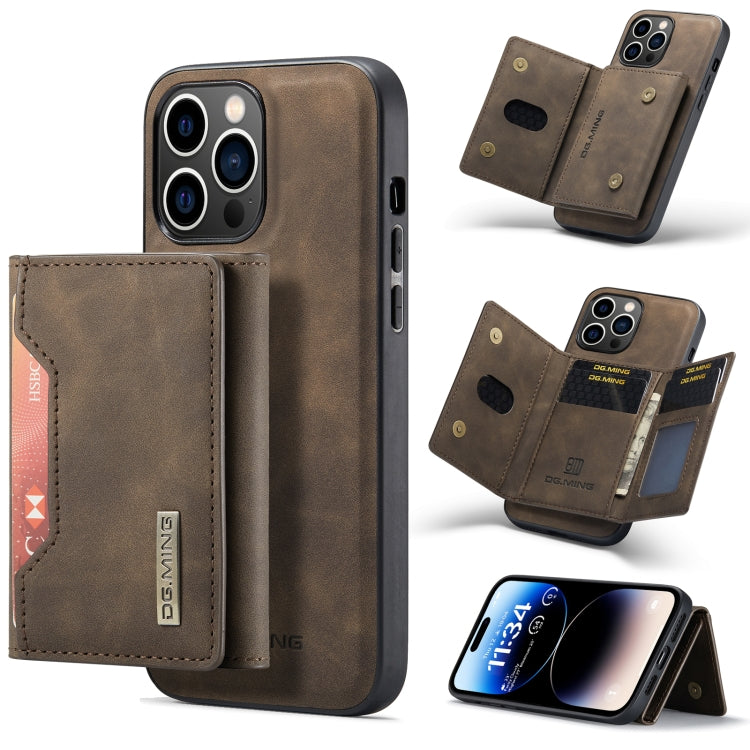 DG.MING M2 Series 3-Fold Card Bag Magnetic Leather Case, For iPhone 14, For iPhone 14 Plus, For iPhone 14 Pro, For iPhone 14 Pro Max DG.MING M2 Series 3-Fold Card Bag Magnetic Leather Case, For iPhone 14, For iPhone 14 Plus, For iPhone 14 Pro, For iPhone 14 Pro Max