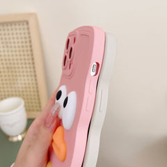 Wave Edge Big Duck Silicone Phone Case with Wristband, For iPhone 14, For iPhone 14 Plus, For iPhone 14 Pro, For iPhone 14 Pro Max
