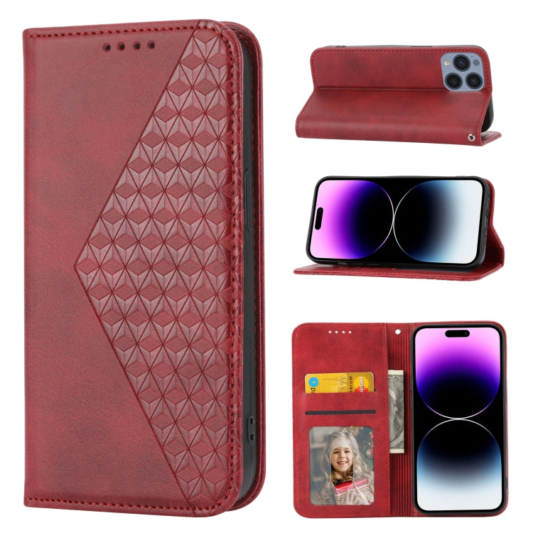 Cubic Grid Calf Texture Magnetic Closure Leather Phone Case, For iPhone 14, For iPhone 14 Plus, For iPhone 14 Pro, For iPhone 14 Pro Max Cubic Grid Calf Texture Magnetic Closure Leather Phone Case, For iPhone 14, For iPhone 14 Plus, For iPhone 14 Pro, For iPhone 14 Pro Max