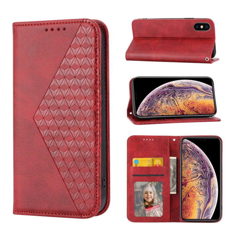 Cubic Grid Calf Texture Magnetic Closure Leather Phone Case, For iPhone 11 Pro, For iPhone 11 Pro Max, For iPhone X / XS, For iPhone XR Cubic Grid Calf Texture Magnetic Closure Leather Phone Case, For iPhone 11 Pro, For iPhone 11 Pro Max, For iPhone X / XS, For iPhone XR