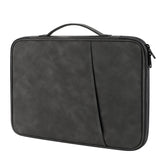 Portable Sheepskin Texture Leather Bag, For 9.7-11 inch Laptop, For 12.9-13 inch Laptop