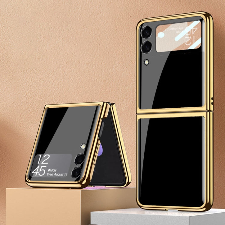 GKK Integrated Electroplating Painted Glass Phone Case, For Samsung Galaxy Z Flip4 GKK Integrated Electroplating Painted Glass Phone Case, For Samsung Galaxy Z Flip4