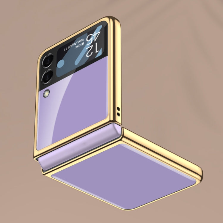 GKK Integrated Electroplating Painted Glass Phone Case, For Samsung Galaxy Z Flip4 GKK Integrated Electroplating Painted Glass Phone Case, For Samsung Galaxy Z Flip4