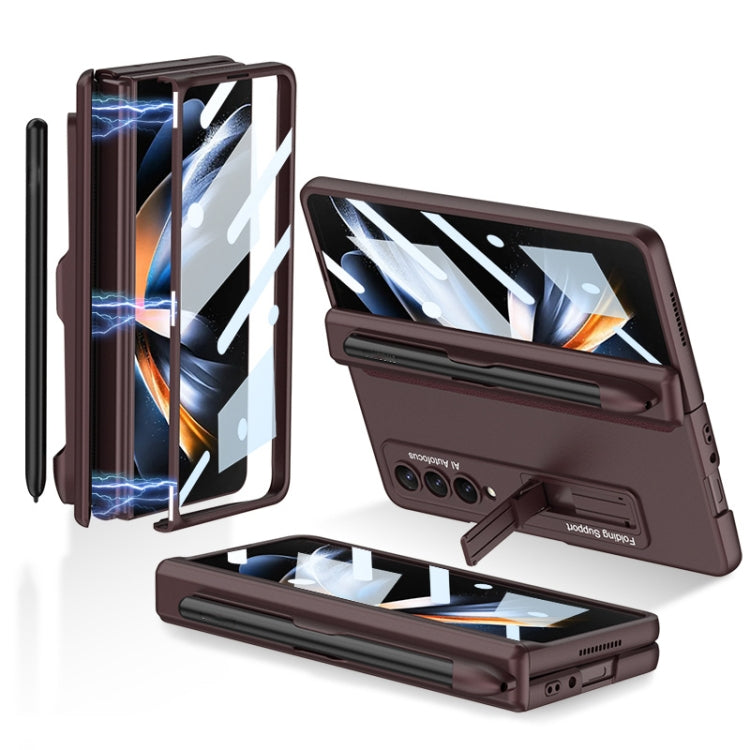 GKK Magnetic Hinge Flip Phone Case with Holder & Pen Slot, For Samsung Galaxy Z Fold4 GKK Magnetic Hinge Flip Phone Case with Holder & Pen Slot, For Samsung Galaxy Z Fold4