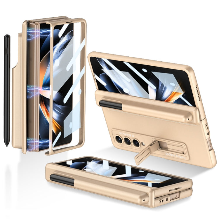 GKK Magnetic Hinge Flip Phone Case with Pen Holder & Holder, For Samsung Galaxy Z Fold4 GKK Magnetic Hinge Flip Phone Case with Pen Holder & Holder, For Samsung Galaxy Z Fold4