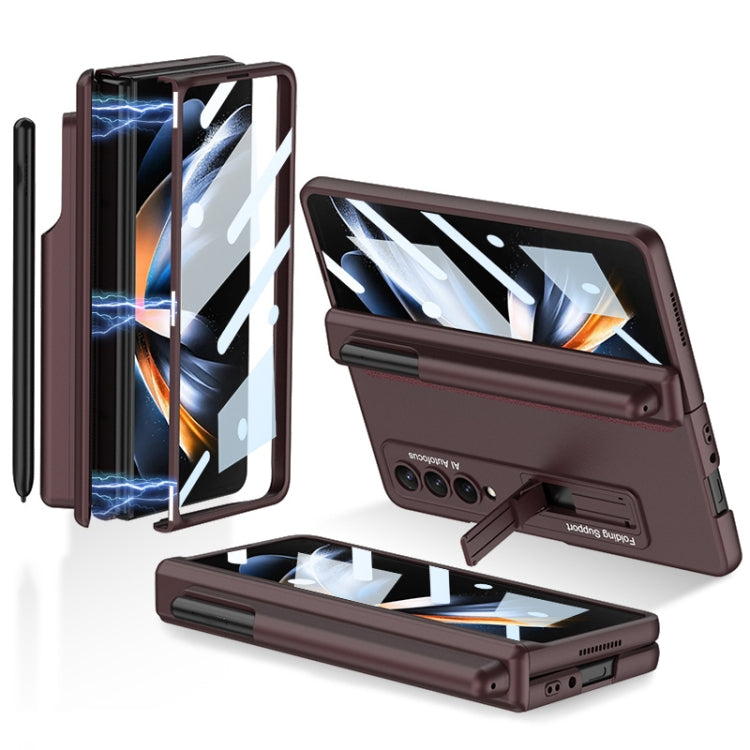 GKK Magnetic Hinge Flip Phone Case with Pen Holder & Holder, For Samsung Galaxy Z Fold4 GKK Magnetic Hinge Flip Phone Case with Pen Holder & Holder, For Samsung Galaxy Z Fold4