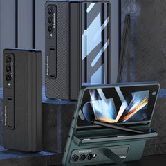 GKK Integrated Magnetic Flip Plain Leather Phone Case with Pen Box, For Samsung Galaxy Z Fold4
