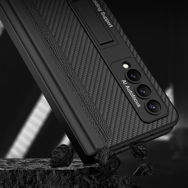 GKK Integrated Magnetic Flip Plain Leather Phone Case with Pen Box, For Samsung Galaxy Z Fold4 GKK Integrated Magnetic Flip Plain Leather Phone Case with Pen Box, For Samsung Galaxy Z Fold4