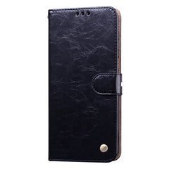 Business Style Oil Wax Texture Horizontal Flip Leather Case, with Holder & Card Slots & Wallet