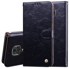 Business Style Oil Wax Texture Horizontal Flip Leather Case, with Holder & Card Slots & Wallet