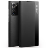 QIALINO Genuine Leather Side Window View Smart Phone Case, For Samsung Galaxy Note20 Ultra, For Samsung Galaxy S21 5G, For Samsung Galaxy S21+ 5G