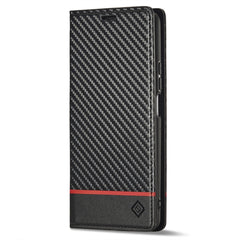 LC.IMEEKE Carbon Fiber Texture Flip Leather Phone Case, For Xiaomi 12T/12T Pro/Redmi K50 Ultra