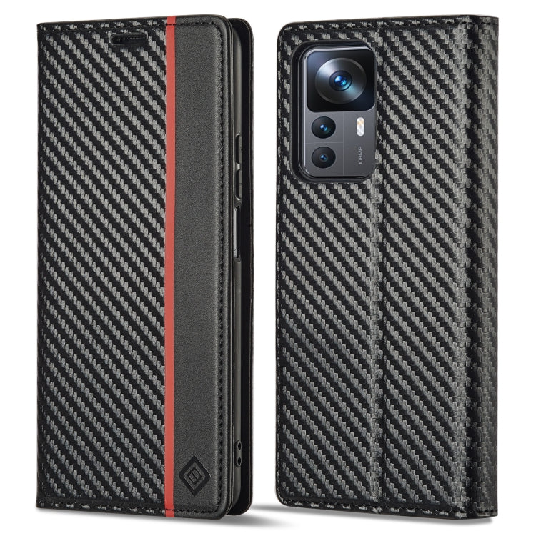 LC.IMEEKE Carbon Fiber Texture Flip Leather Phone Case, For Xiaomi 12T/12T Pro/Redmi K50 Ultra LC.IMEEKE Carbon Fiber Texture Flip Leather Phone Case, For Xiaomi 12T/12T Pro/Redmi K50 Ultra