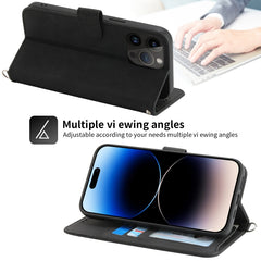 Skin-feel Flowers Embossed Wallet Leather Phone Case