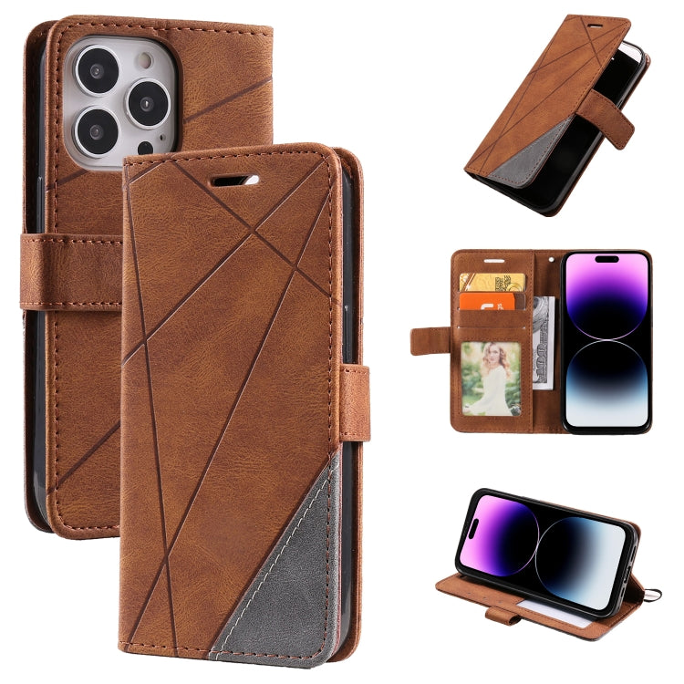 Skin Feel Splicing Leather Phone Case, For iPhone 14 Pro Max, For iPhone 14 Pro, For iPhone 14, For iPhone 14 Plus Skin Feel Splicing Leather Phone Case, For iPhone 14 Pro Max, For iPhone 14 Pro, For iPhone 14, For iPhone 14 Plus