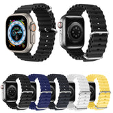 DUX DUCIS Sea Wave Silicone Watch Band For Apple Watch