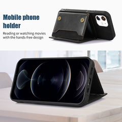 Three-fold RFID Leather Phone Case with Lanyard, For iPhone 11, For iPhone 12, For iPhone 11 Pro, For iPhone 11 Pro Max