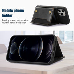 Three-fold RFID Leather Phone Case with Lanyard, For iPhone 12 Pro Max, For iPhone 13, For iPhone 13 Mini, For iPhone 13 Pro