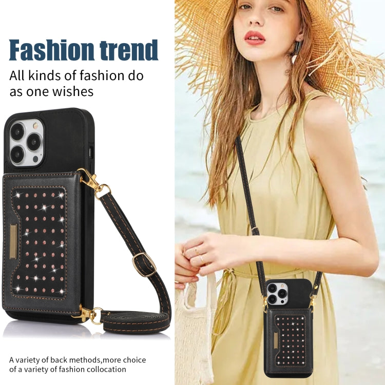 Three-fold RFID Leather Phone Case with Lanyard, For iPhone 13 Pro Max, For iPhone 14, For iPhone 14 Plus, For iPhone 14 Pro Three-fold RFID Leather Phone Case with Lanyard, For iPhone 13 Pro Max, For iPhone 14, For iPhone 14 Plus, For iPhone 14 Pro