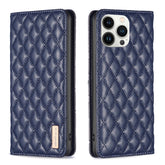 Diamond Lattice Magnetic Leather Flip Phone Case, For iPhone 13 Pro Max, For iPhone 13 Pro, For iPhone 13, For iPhone 12 Pro Max