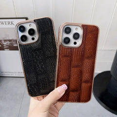 Nano Electroplate Mahjong Texture Leather Phone Case, For iPhone 13 Pro Max, For iPhone 13 Pro, For iPhone 14 Pro Max, For iPhone 14 Pro, For Samsung Galaxy A13 4G, For Samsung Galaxy A23 4G/A23 5G