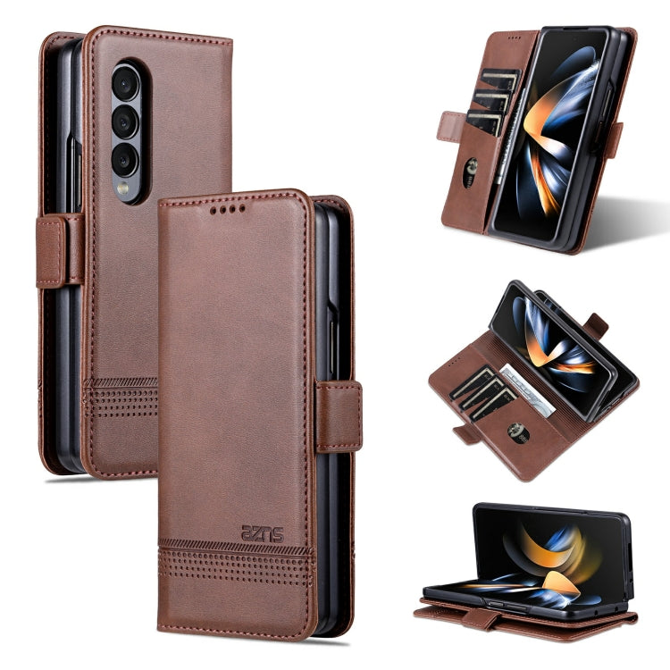 AZNS Magnetic Calf Texture Horizontal Flip Leather Phone Case, For Samsung Galaxy Z Fold3 5G, For Samsung Galaxy Z Fold4 AZNS Magnetic Calf Texture Horizontal Flip Leather Phone Case, For Samsung Galaxy Z Fold3 5G, For Samsung Galaxy Z Fold4