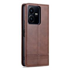 Magnetic Calf Texture Leather Phone Case, For vivo Y22/Y22s/Y35 4G
