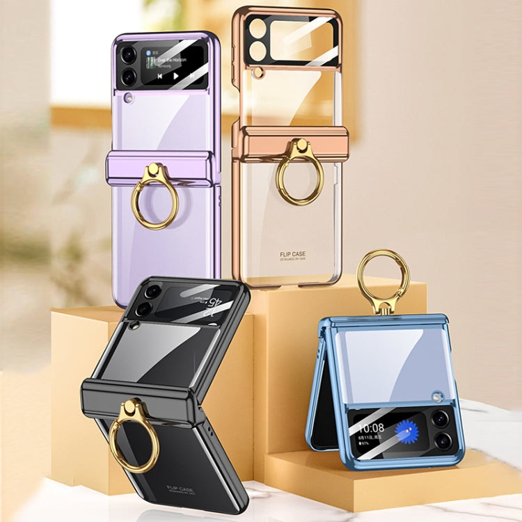 GKK Magnetic Folding Phantom Rotary Phone Case with Ring Holder, For Samsung Galaxy Z Flip4 GKK Magnetic Folding Phantom Rotary Phone Case with Ring Holder, For Samsung Galaxy Z Flip4