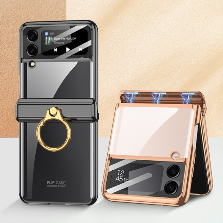 GKK Magnetic Folding Phantom Rotary Phone Case with Ring Holder, For Samsung Galaxy Z Flip4 GKK Magnetic Folding Phantom Rotary Phone Case with Ring Holder, For Samsung Galaxy Z Flip4