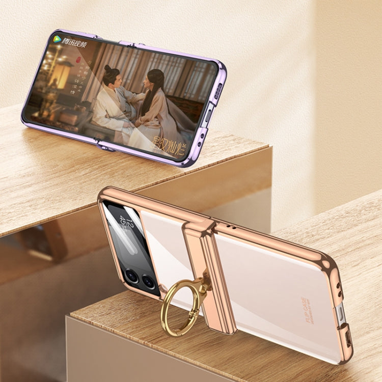 GKK Magnetic Folding Phantom Rotary Phone Case with Ring Holder, For Samsung Galaxy Z Flip4 GKK Magnetic Folding Phantom Rotary Phone Case with Ring Holder, For Samsung Galaxy Z Flip4