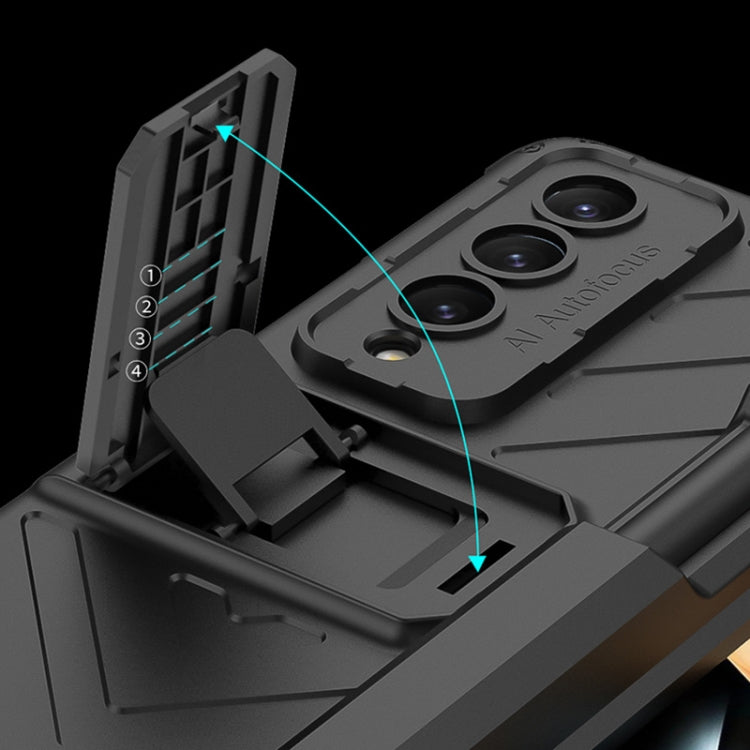 GKK Integrated Magnetic Folding Armor Shell with Push Pen Case, For Samsung Galaxy Z Fold4 GKK Integrated Magnetic Folding Armor Shell with Push Pen Case, For Samsung Galaxy Z Fold4