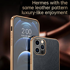 SULADA Shockproof TPU + Handmade Leather Phone Case, For iPhone 14, For iPhone 14 Plus, For iPhone 14 Pro, For iPhone 14 Pro Max