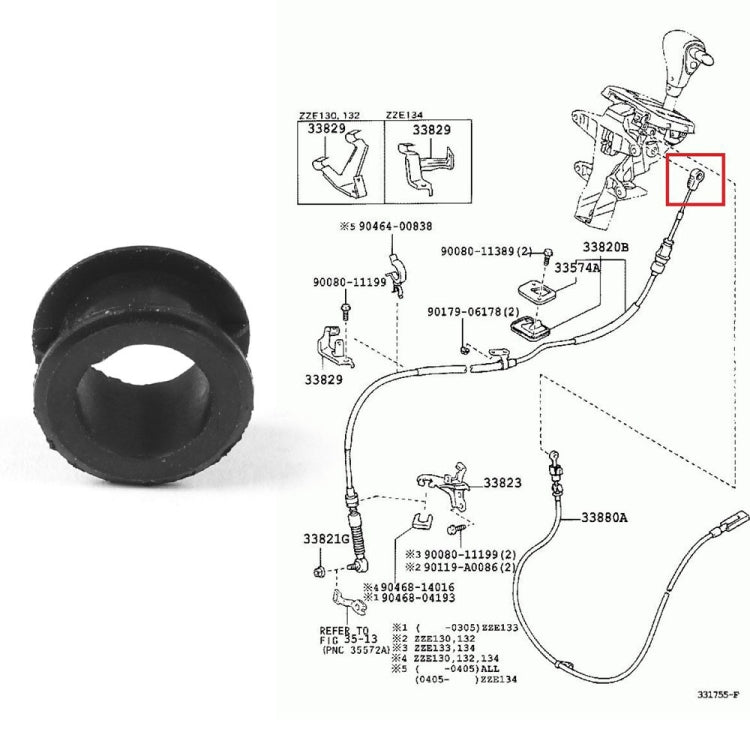 For Toyota Corolla 2003-2008 Car Automatic Transmission Gear Shifting Cable End Connector Bushing For Toyota Corolla 2003-2008 Car Automatic Transmission Gear Shifting Cable End Connector Bushing