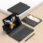 GKK Magnetic Folding Bluetooth Keyboard Leather Case with Pen, For Samsung Galaxy Z Fold4
