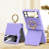 GKK Magnetic Fold Hinge Full Coverage Phone Case with Ring Holder, For Samsung Galaxy Z Flip4