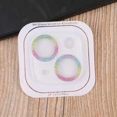 50pcs Tempered Glass Glitter CD Texture Back Camera Film