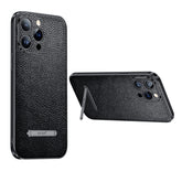 SULADA Invisible Bracket Leather Back Cover Phone Case