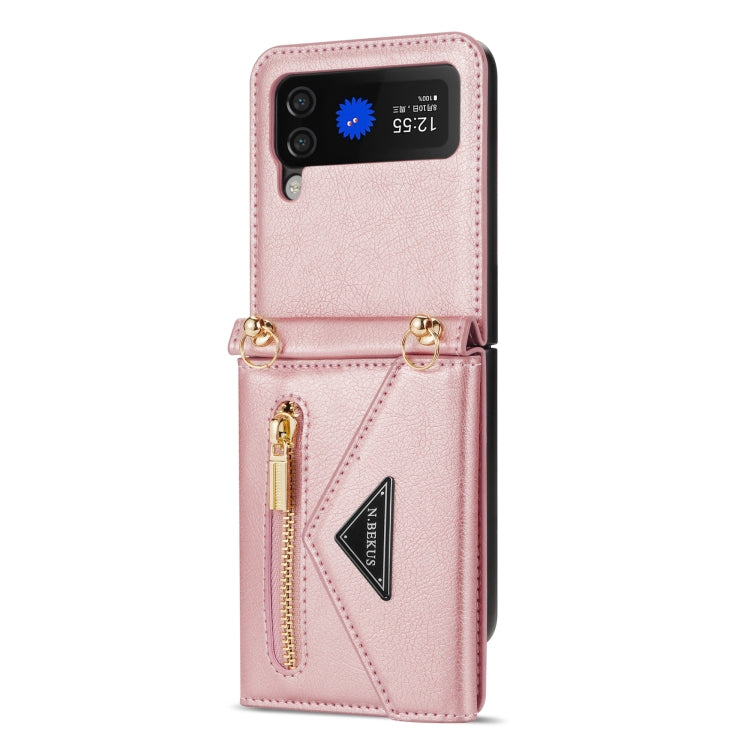 N.BEKUS Side Zipper Folding Phone Leather Case, For Samsung Galaxy Z Flip3 5G, For Samsung Galaxy Z Flip4 N.BEKUS Side Zipper Folding Phone Leather Case, For Samsung Galaxy Z Flip3 5G, For Samsung Galaxy Z Flip4