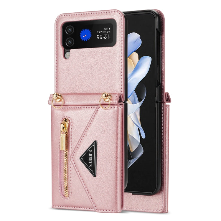 N.BEKUS Side Zipper Folding Phone Leather Case, For Samsung Galaxy Z Flip3 5G, For Samsung Galaxy Z Flip4 N.BEKUS Side Zipper Folding Phone Leather Case, For Samsung Galaxy Z Flip3 5G, For Samsung Galaxy Z Flip4