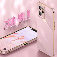 XINLI Straight Edge 6D Electroplate TPU Phone Case