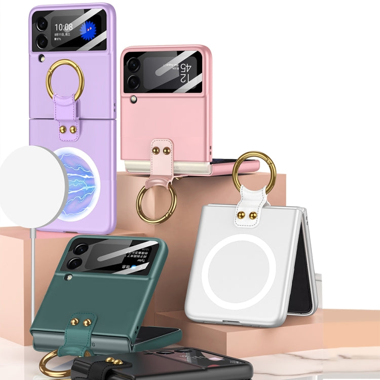 GKK MagSafe Ultrathin Integrated Shockproof Phone Case with Ring Holder, For Samsung Galaxy Z Flip4 GKK MagSafe Ultrathin Integrated Shockproof Phone Case with Ring Holder, For Samsung Galaxy Z Flip4