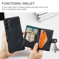 JEEHOOD Retro Magnetic Detachable Wallet Phone Case, For Samsung Galaxy S23 5G, For Samsung Galaxy S23+ 5G, For Samsung Galaxy S23 Ultra 5G