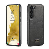 Fierre Shann Leather Texture Phone Back Cover Case, For Samsung Galaxy S23 5G, For Samsung Galaxy S23+ 5G, For Samsung Galaxy S23 Ultra 5G