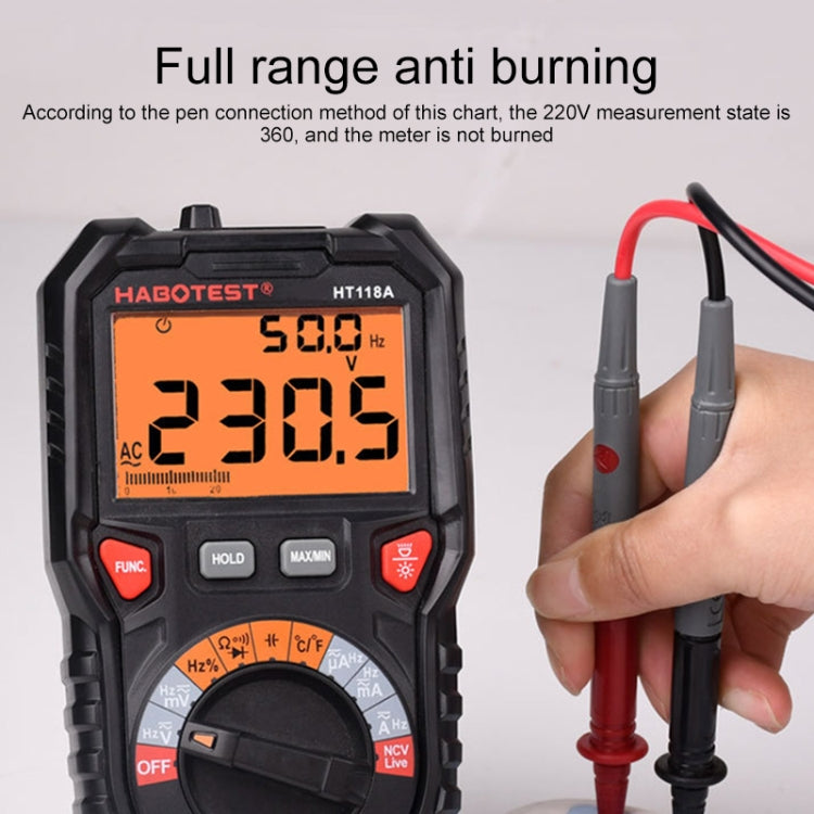 HABOTEST HT118A Handheld Double Backlight High-precision Automatic Digital Multimeter, HT118A HABOTEST HT118A Handheld Double Backlight High-precision Automatic Digital Multimeter, HT118A