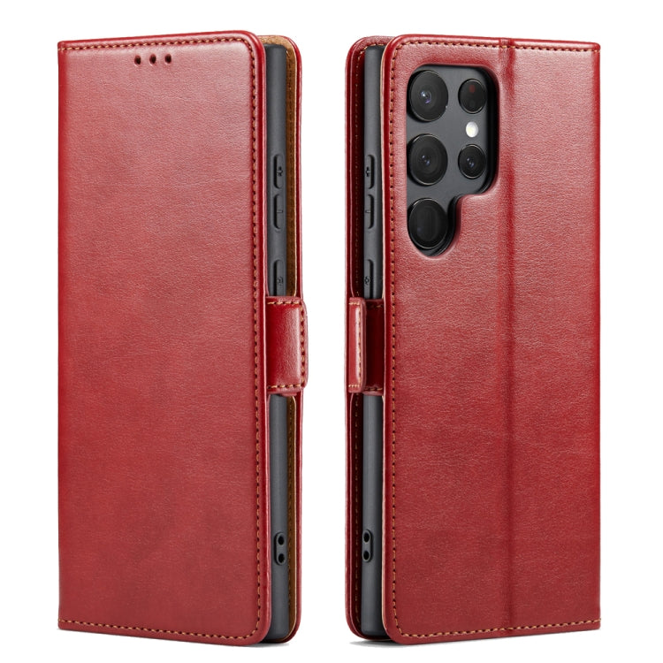 Fierre Shann PU Genuine Leather Texture Leather Phone Case, For Samsung Galaxy S23+ 5G, For Samsung Galaxy S23 Ultra 5G Fierre Shann PU Genuine Leather Texture Leather Phone Case, For Samsung Galaxy S23+ 5G, For Samsung Galaxy S23 Ultra 5G