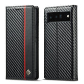 LC.IMEEKE Carbon Fiber Leather Phone Case, For Google Pixel 6a, For Samsung Galaxy A34 5G