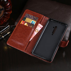 idewei Crazy Horse Texture Horizontal Flip Leather Case with Holder & Card Slots & Wallet, For OPPO Reno2, For OPPO Realme 3 Pro, For OPPO Realme 5 Pro